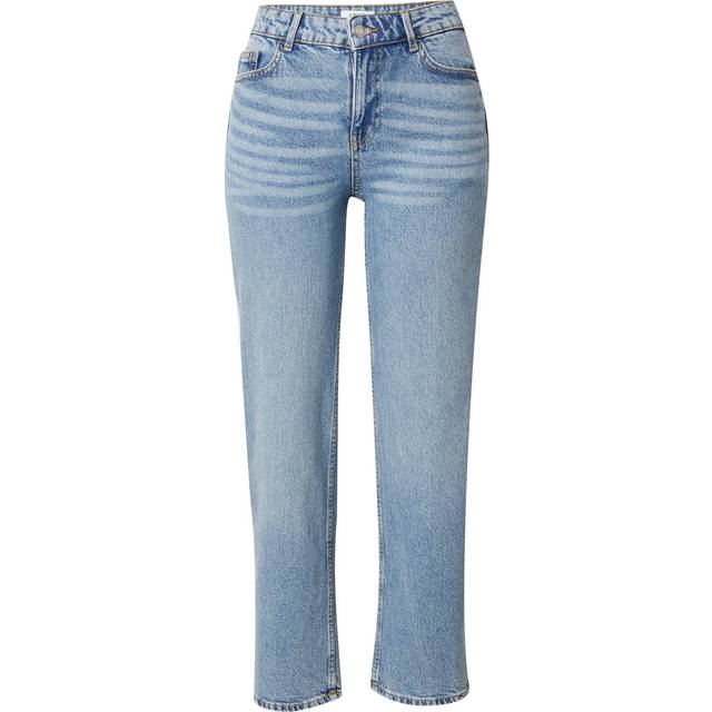 STRAIGHT Nea cropped jeans med lätt stretch