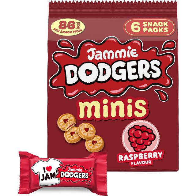 Jammie Dodgers Minis Raspberry Flavour 120g (6 x 20g)