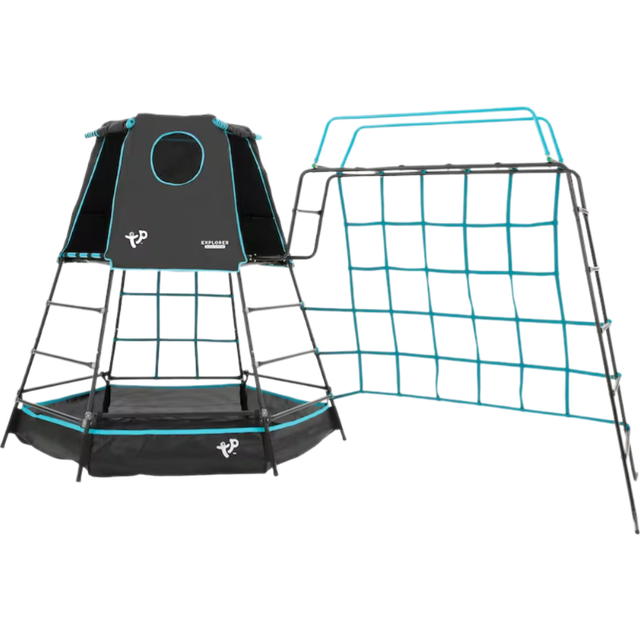 TP Explorer Metal Climbing Frame Set with Monkey Bridge Black Edition