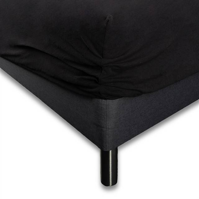 Formsydda lakan 90x200 cm - Svart jerseylakan - IN Style formsytt lakan (90x200 cm)