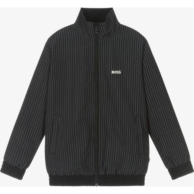Boss Boys Black Pinstripe Jacket - 4 year