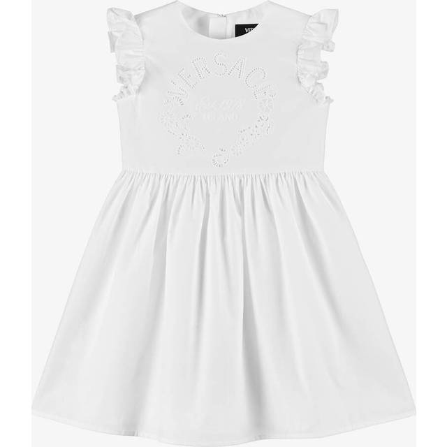 Versace Baby Girls White Broderie Anglaise Dress - 3 year