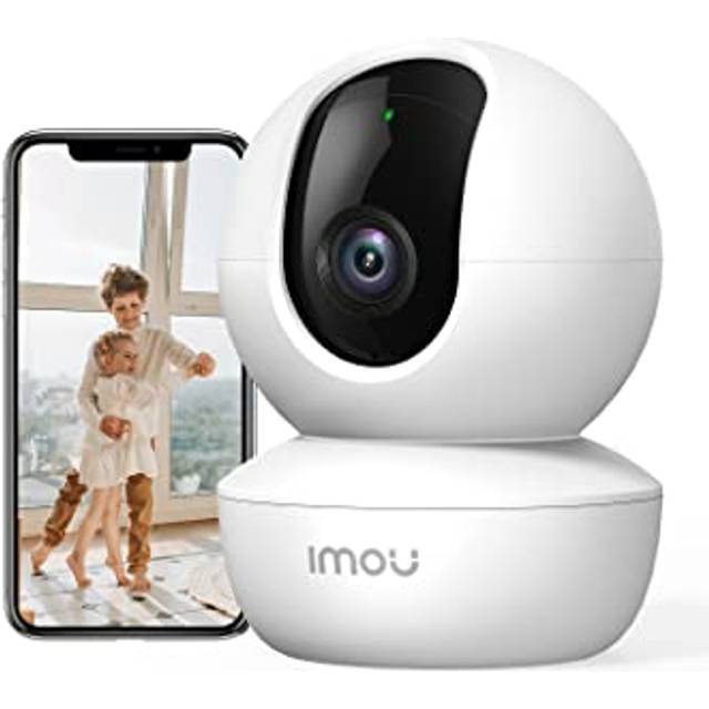 Imou Kamera Inomhus WiFi Övervakning 1080P FHD-kamera 360 ° Ansluten Smartphone Mänsklig Detektering AI Smart Spårningssiren Tvåvägs Ljud Privat Läge Kompatibel Alexa för Baby (Ranger SE)
