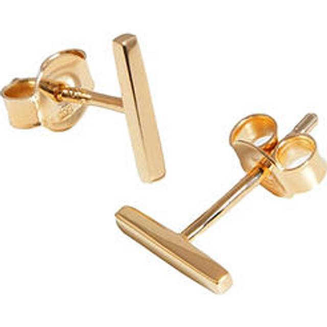 Fine Bar Stud Earrings | 14ct Solid Gold