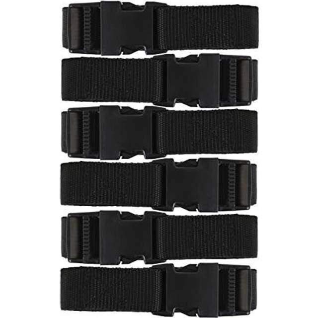 Harrier Hardware Utility Strap with Quick-Release Buckle  Black  72-Inch  6-Pack