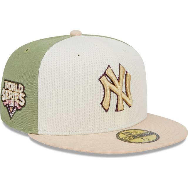 New Era - MLB Vit fitted Keps - New York Yankees Thermal Front Chrome/Olive/Pink Fitted @ Hatstore