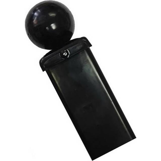 Lepine Rosalind Wheeler Concrete-In 70mm Sq Blank Metal Post, Flat Top or Ball Top - Black (7cm Sq X 235cm H Ball Top)
