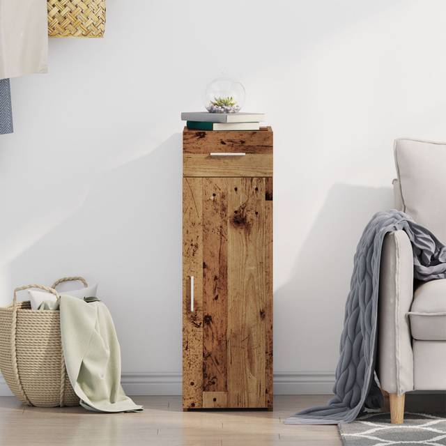 vidaXL Sidobord Gamla Trä 30x42,5x93 cm Ingenjörsträ