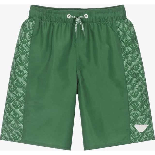 Emporio Armani Boys Green Eagle Swim Shorts - 14 year