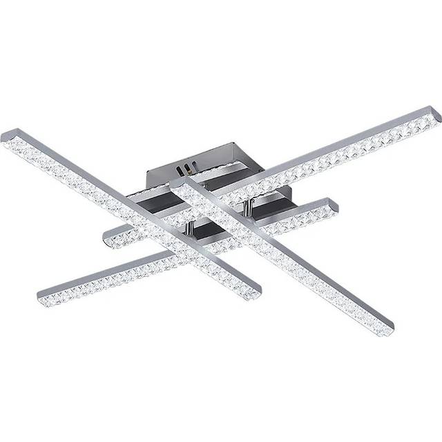 (4J Crystal, Tricolor Dimmable) Living Dining Room Villa Apartment Hall Dimming LED Chandelier Lights AC 85-265V Nordic Ceiling Chandelier Indoor Ligh