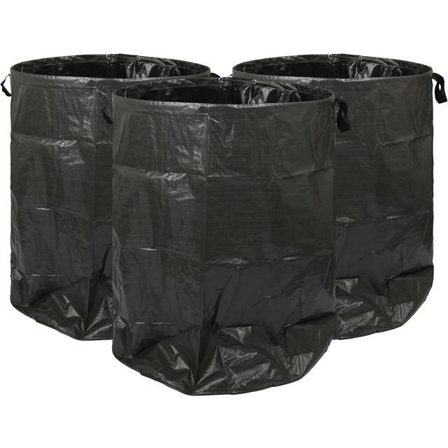 Harbour Housewares Heavy-Duty Garden Waste Bags - 400L - Black - Pack of 2, Black