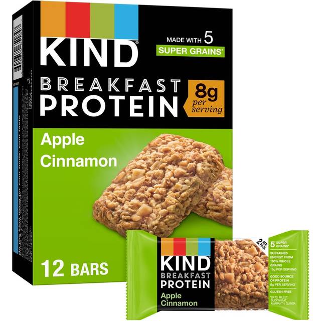 KIND Gluten Free Breakfast Protein Bars Apple Cinnamon 6 Bars