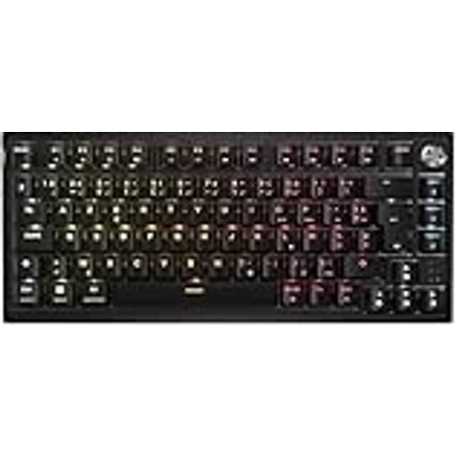 Corsair K65 Plus trådlöst 75% RGB Hot-Swappable mekaniskt speltangentbord - försmörjda MLX Fusion Tactile Switches - PBT Keycaps, AZERTY FR - svart