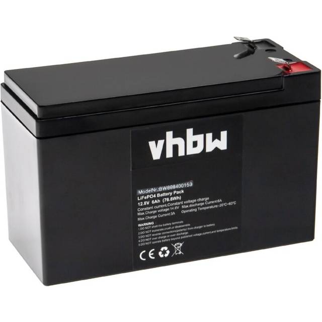 1x Battery compatible with apc Back-UPS BX700U-GR 700VA ups (6 Ah, 12.8 v, LiFePO4) - Vhbw