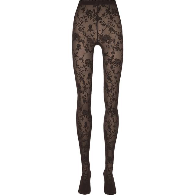 Floral Tights - Black - High quality, high fashion and sustainable to boot, Wolford's designs start any outfit off on the right foot. Using the softest and most durable yarns with the most creative and innovative knitting techniques, each Wolford product is designed and manufactured in Europe to strict environmental standards.