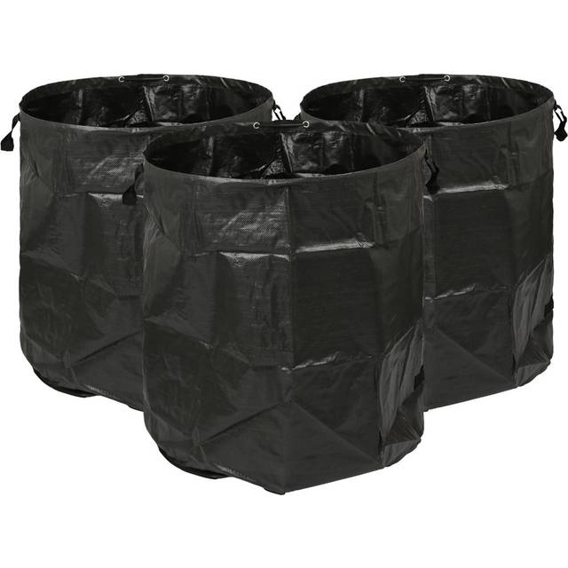 Harbour Housewares Heavy-Duty Garden Waste Bags - 500L - Black - Pack of 2, Black