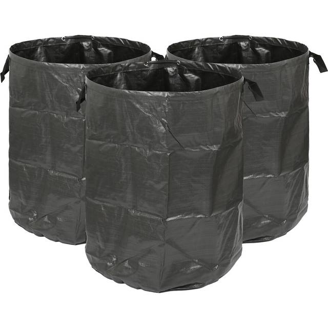 Harbour Housewares Heavy-Duty Garden Waste Bags - 270L - Black - Pack of 2, Black