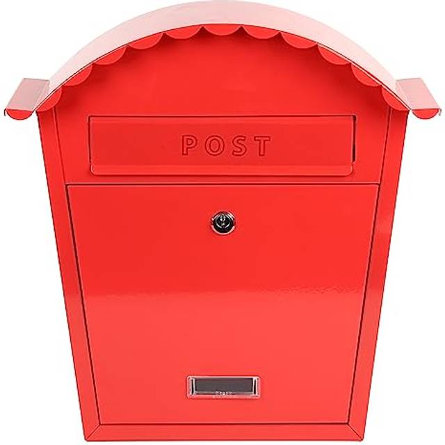 (Red) EMtronics Stainless Steel Wall Mountable Post Box