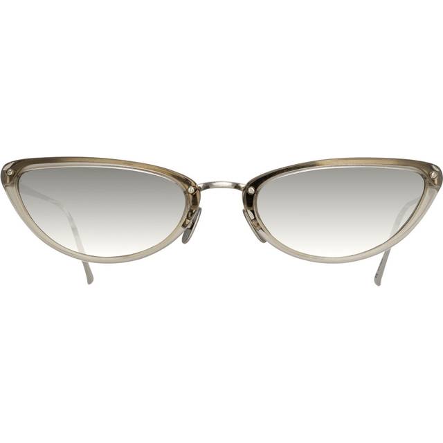 Cortina Cat Eye Sunglasses in White Gold and Platinum - White Gold/Platinum
