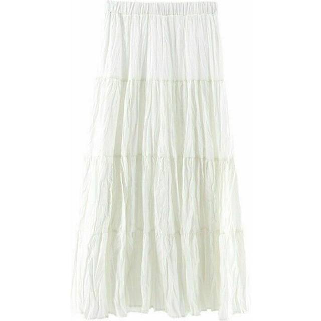 (  White) Party Skirt Summer Bohemian Maxi New Hippie Long 8 10 12 14 16 18 20 22