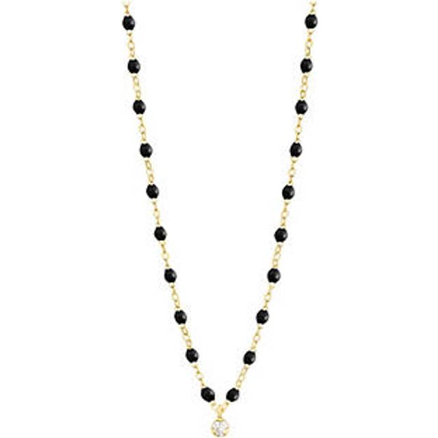 Supreme Classic Diamond Necklace - Black - Inspired by her father, Gigi founded her eponymous brand, Gigi Clozeau in France. Each design is imagined and created in the family workshop using 18-carat gold, with a range of delicate necklaces and bracelets to choose from. Intricate beading and expertly crafted charms adorn many of the creations, sure to become favourites in your daily edit.
