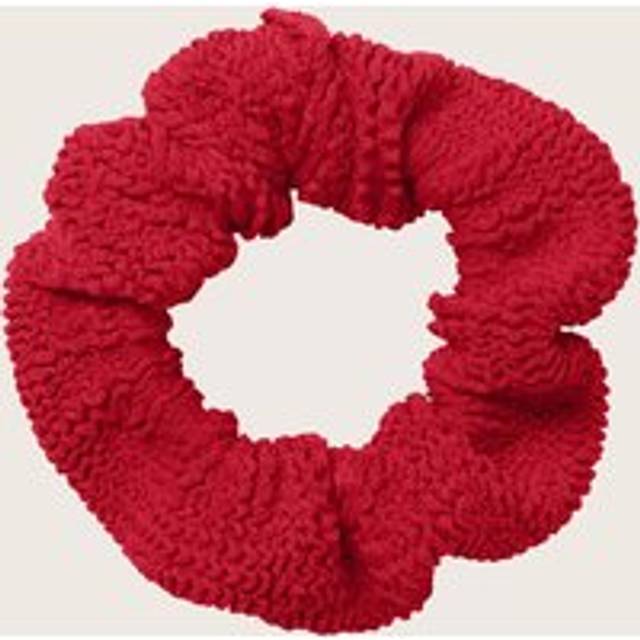 Hunza G Crinkle™ Seersucker Scrunchie - Red