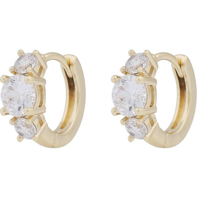 Snö of Sweden Jen Stone Ring Earrings Gold Clear Onesize