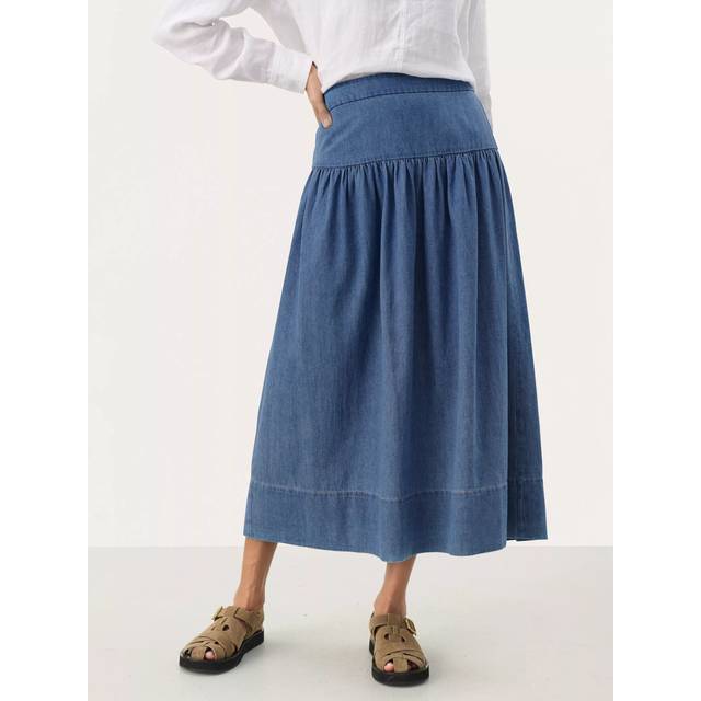 Part Two, Kjol, Dam, XL, Denim, Denimkjol A-linje - blue (XL)