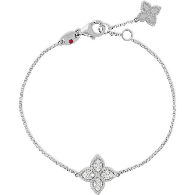 Roberto Coin Princess Flower 18ct White Gold Diamond Bracelet