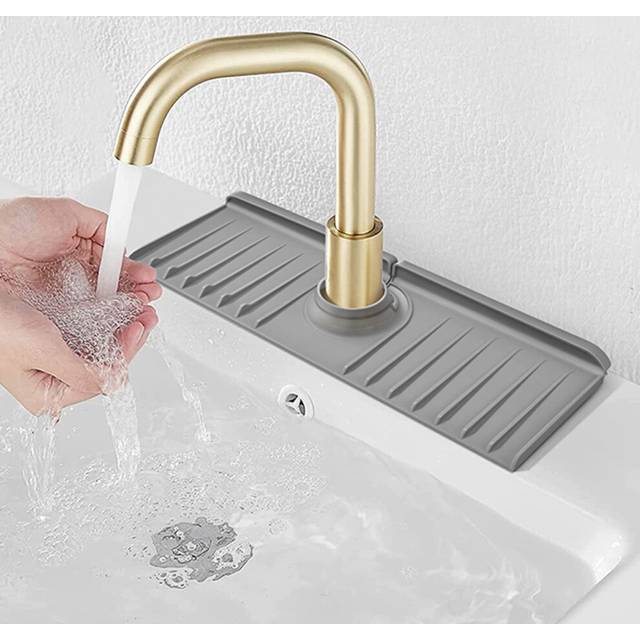 YATOISUR Sink Splash Guard 144    x 54     Sink Faucet Mat with Faucet Water Catcher Mat  Soap Dish  Sponge Holder 3 in 1