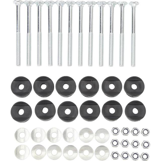 12pcs Trampoline Screws Galvanized Steel Enhance Stability Long Trampoline Screws Bolts and Nuts