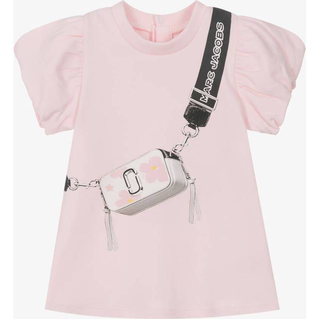 Pink Ruffle Sleeve Cotton Dress