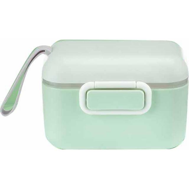 Milk Powder Storage Box PP Shell BPA Free Portable Baby Milk Powder Container Box with Lanyard green
