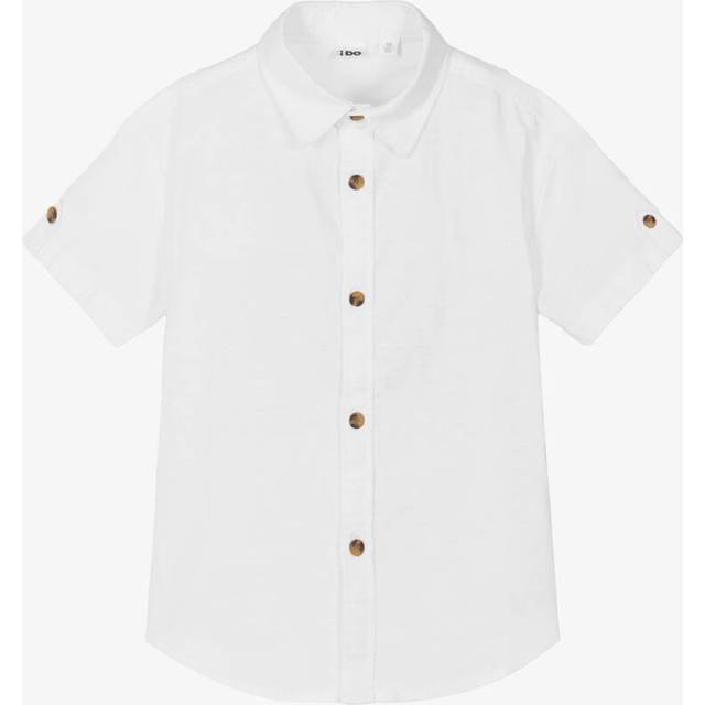 Ido Baby Boys White Linen & Cotton Shirt - 8 year