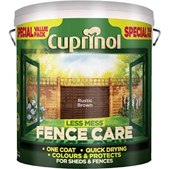 Cuprinol Less Mess Fence Care 6L Rustic Brown
