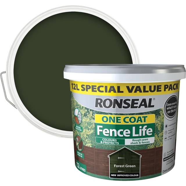 Ronseal One Coat Fence Life Forest Green 12L