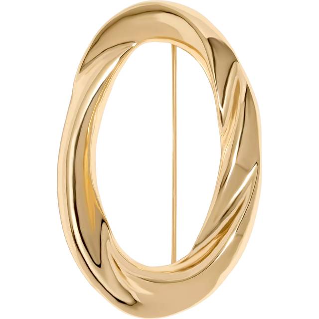 Jon Richard Jon Richard Gold Plated Open Polished Twist Brooch - Gift Boxed