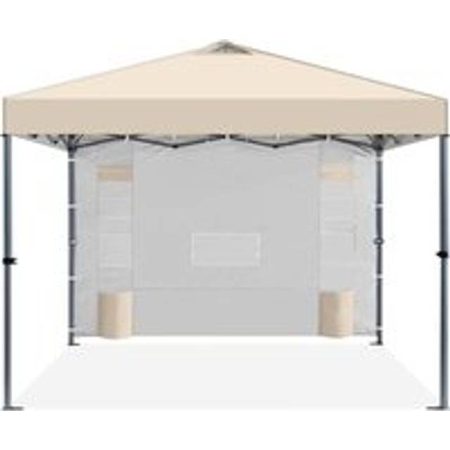 Yaheetech - 3 × 3m Instant Pop Up Canopy Tent with One Push To Lock Setup Mechanism, Beige