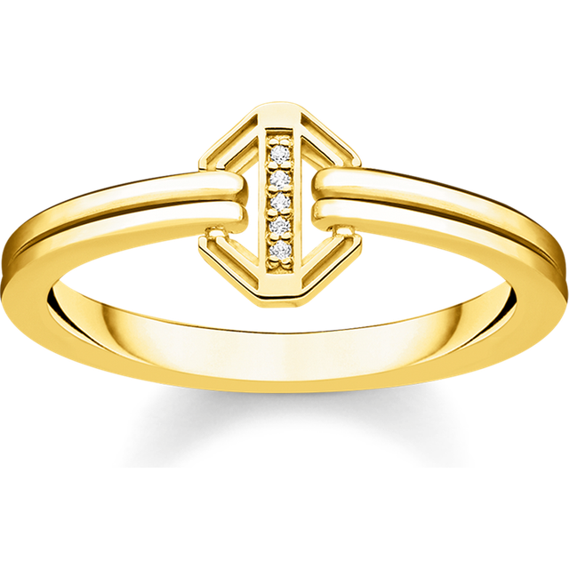 Thomas Sabo Ring vintage gold white D_TR0036-924-14-52 - yellow gold-coloured/white