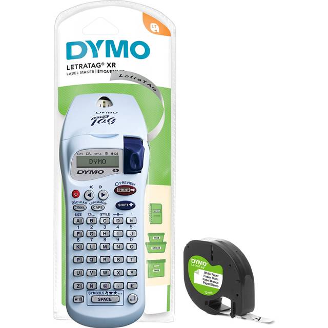 Dymo LetraTag XR Handheld Label Maker | ABC Keyboard Home Label Printer with Easy-to-Use LCD Screen | Grey
