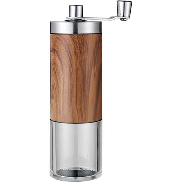 Coffee Bean Grinder Portable Wood Grain Stainless Steel Crank Hand Hand Coffee Grinder Kitchen Tool Grinder