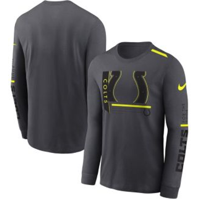 Indianapolis Colts Nike VOLT Long Sleeve Dri Fit Cotton T-Shirt - Mens