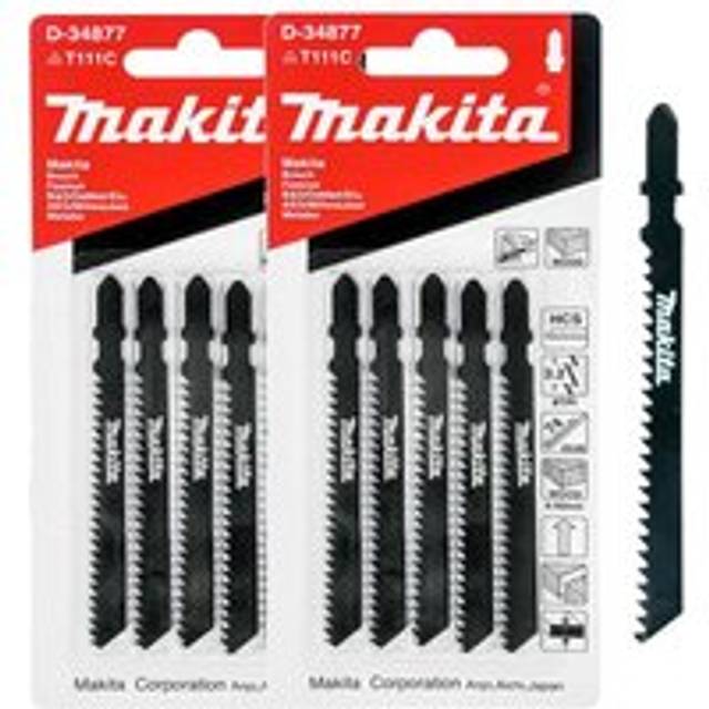 Makita - 10 x D-34877 Jig Saw Blades - Fast & Straight Cuts For Soft Wood pvc
