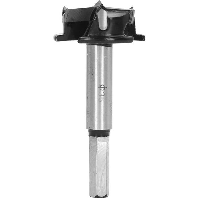35MM Hinge Boring Bit 3 Flute 4 Tooth Cemented Carbide Hole Opener Drill Bit for Woodworking