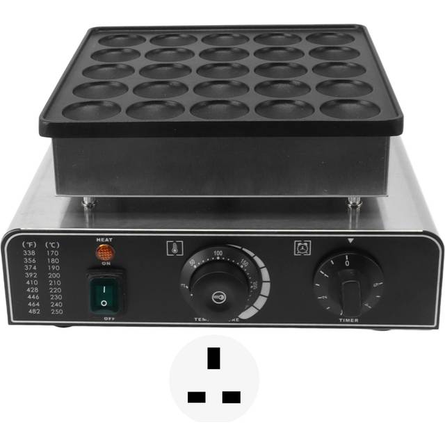 Mini Dutch Pancake Baker 850W 25PCS Non Stick Pie Muffin Waffle Maker Machine for Home Kitchen L
