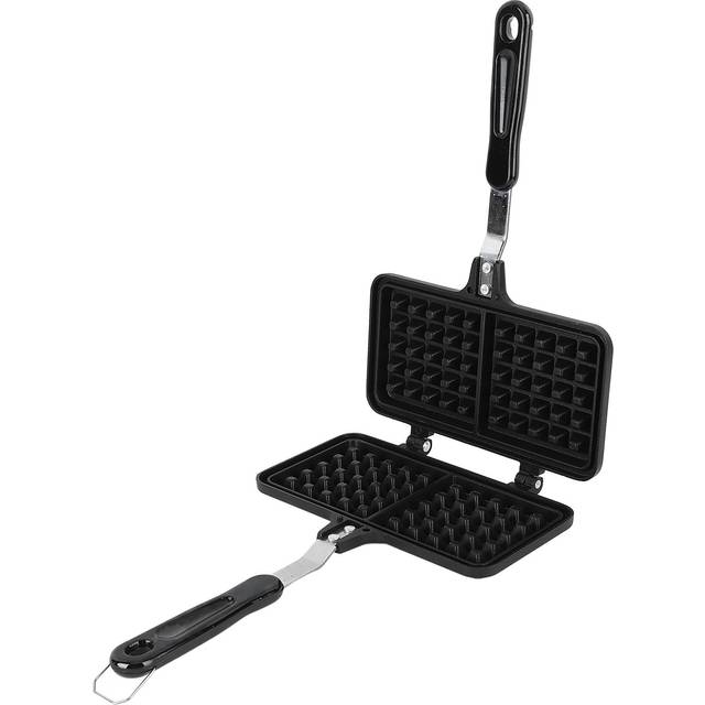 Stovetop Waffle Maker Pan Anti Stick Aluminum Even Heating Double Waffle Baking Pan for Breakfast L