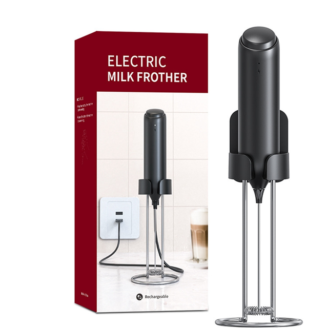 USB Electric Milk Frother Whisk Handheld Foamer Coffee Maker