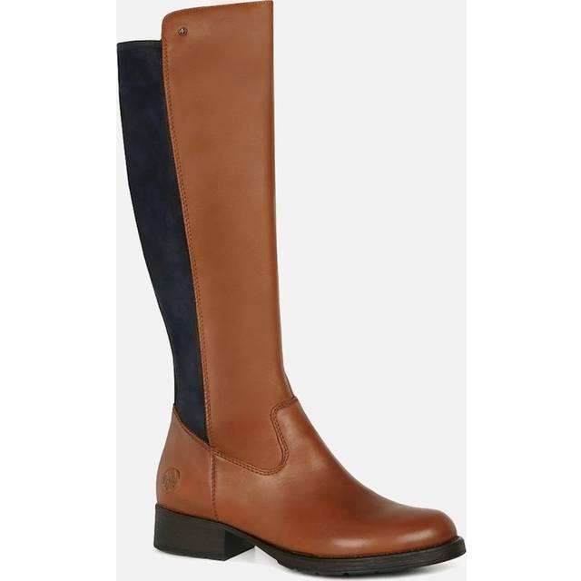 Rieker Utah Womens Knee High Boots Colour: Tan, Size: 8 / 42