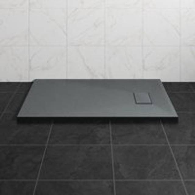 NRG - 1100 x 700mm smc Anthracite Rectangle Slate Effect Bathroom Shower Tray