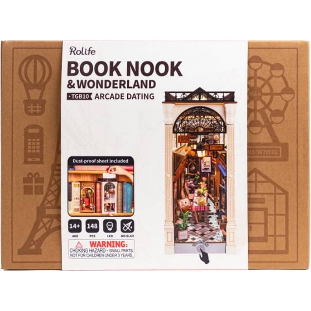 Rolife Arcade Dating 3D Wooden DIY Miniature House Book Nook - Multicoloured